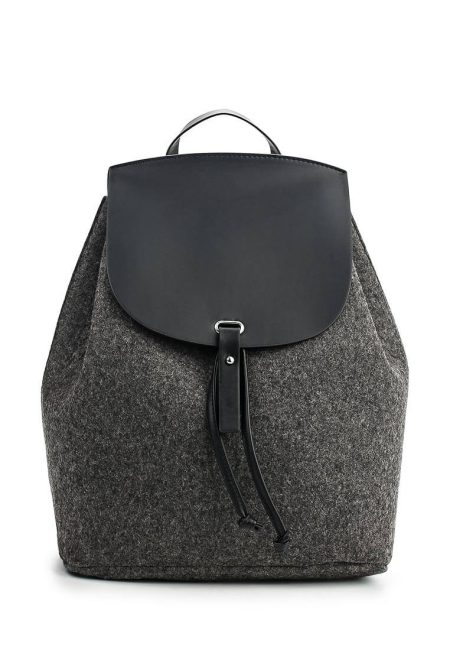 Textile hobo backpack