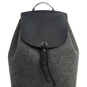 Textile hobo backpack