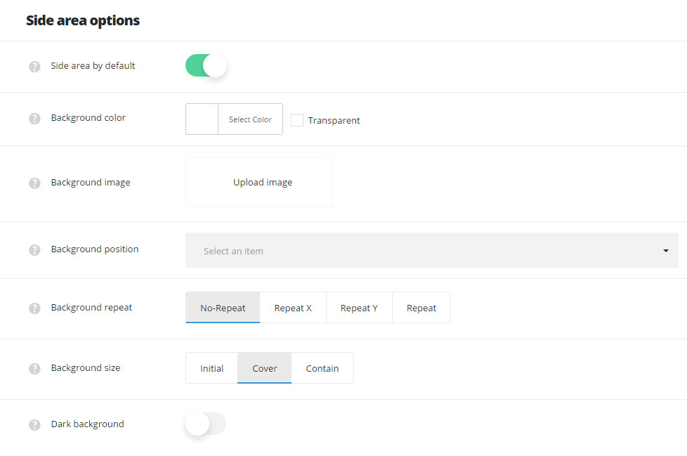 side-area-options
